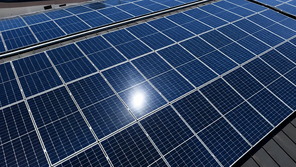 Solar panels close-up
